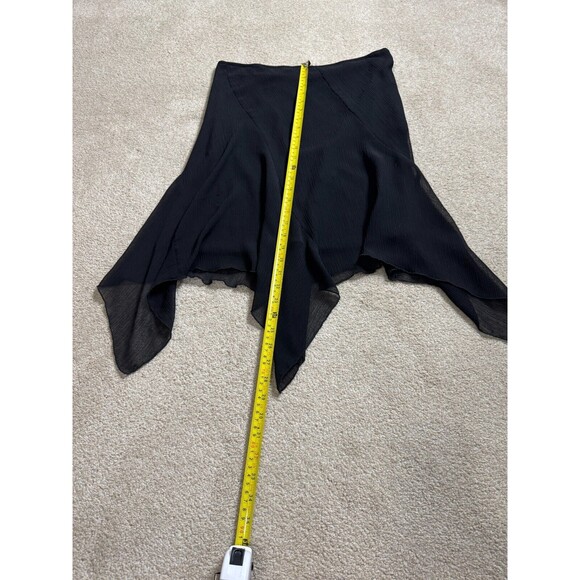 A. Beyer Vintage Y2K  Women Black Drape Goth Handkerchief Hem Skirt Medium USA - Picture 11 of 15
